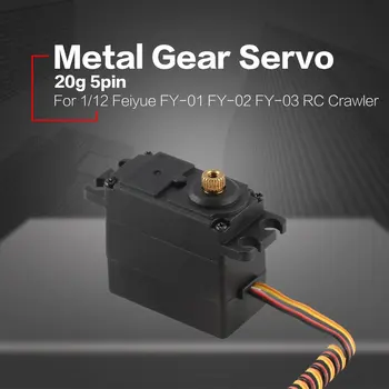 20g Servo 5pin Kunststoff/Metal Gear 4.8-6 V für 1/12 Feiyue FY-01 FY-02 FY-03 RC Auto Crawler LKW Lenkung Teil Zubehör