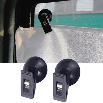 1 Paar Auto Innen Fenster Clip Montieren Schwarz Saugnapf Cap Clip Kunststoff Sucker Abnehmbare Halter für Sonnenschirm Vorhang Handtuch Ticket