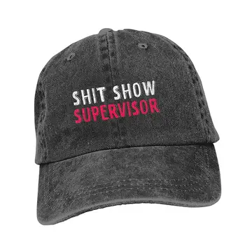 Baumwolle Baseball Cap für Männer und Frauen Mode Gedruckt Shit Show Supervisor Hut Casual Retro Schwarz Hüte für Alle Jahreszeiten Unisex