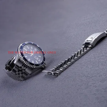 Rolamy 22mm Silber Jubilee Solide Schraube link Hohl CurvedEnd Uhr Band Armbänder Mit Oyster-Faltschließe Für Orient Kamasu