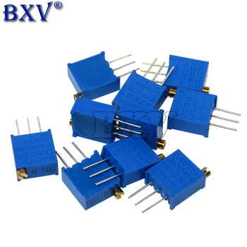 3296W 1K 2K 5K 10K 20K 50K 100K 200K 500K 1M 50 100 200 500 Ohm Multiturn Trimmer Potentiometer High Precision Variable Widerstand