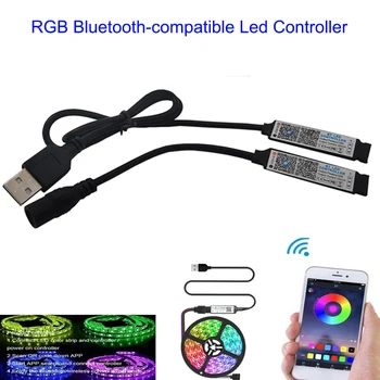 DC5-24V USB/DC Mini-Bluetooth-kompatibel Smart Telefon APP Wireless Controller Control Für 5050 3528 RGB LED Streifen Licht