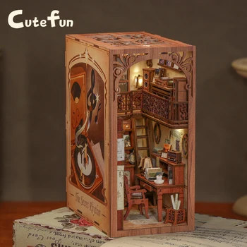 Cutefun Buch Nook Kit Geheimen Rhythmus DIY-Miniatur BUCH NOOK Mit Touch-Leuchten für Handgemachte Kinder Geschenke