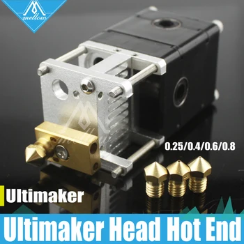 3D Drucker Heaterblock Ultimaker 2 + UM2 einzigen Kopf Extruder Olsson block kit Düsen 0.25/0.4/0.6/0.8 mm HotEnd für 1,75/3mm