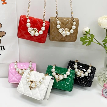 New Children ' s Crossbody Bag PU koreanische Mode Mädchen Geldbörse Solide Lässig Kleine Quadratische Tasche Handtasche Mini Geldbörse