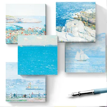 Notepad Blue Ocean-Malerei Memo Pad Nicht-klebrige Aufkleber Scrapbooking DIY Beachten Sie, Diary Stationery Office School Supplies