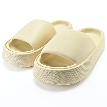 2023 Plattform Hausschuhe Frauen Outdoor Sommer Gleitet Mid Heels Weiche Sohle EVA Strand Flip-Flops für einige Einfache Design-Schuhe
