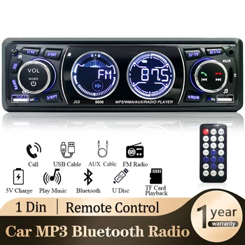 Auto Radio Audio 1din Bluetooth Stereo MP3 Player 60Wx4 FM-Empfänger Unterstützung Telefon Lade AUX/USB/TF Karte Dash Kit
