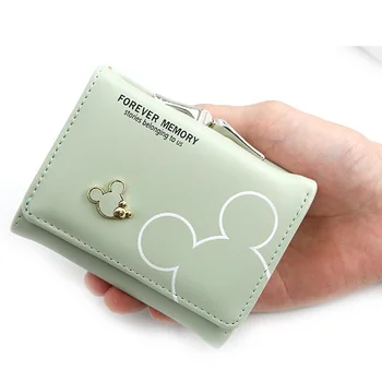 1PC Frauen Brieftaschen Leder Weibliche Geldbörse Mini Haspe Solide Multi-Karten Halter Mode Münze Kurze Geldbörsen Dünne Kleine Geldbörse Haspe