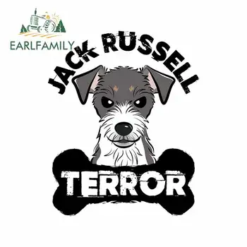 EARLFAMILY 13cm Für Jack Russell Terrier Hund Persönlichkeit Auto Aufkleber Fashion Aufkleber DIY Okklusion Scratch Aufkleber Dekoration