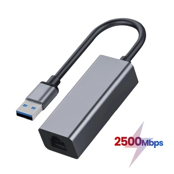Nku 2.5 Gbps RTL8156B USB 3.0 Netzwerk Karte 2500Mbps USB zu RJ45 Ethernet Adapter LAN-Kabel-Treiber für Windows7/8/10 MacOS PC