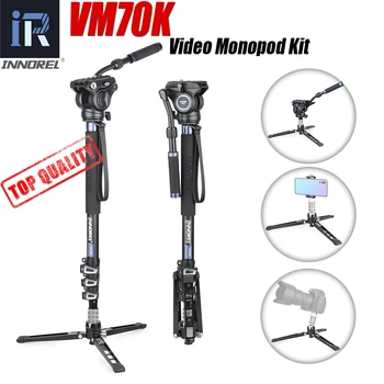 VM70K Professional Video Einbeinstativ Kit Unipod mit Flüssigkeit Kopf Reise Stativ für DSLR Kamera Teleskop Camcorder Gopro