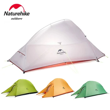 Naturehike Wolke Up Outdoor Camping Zelt Ultraleicht 1 2 3 Mann 20D Silica Gel Einzigen Doppel Personen Zelt Wandern Mit Kostenloser Matte