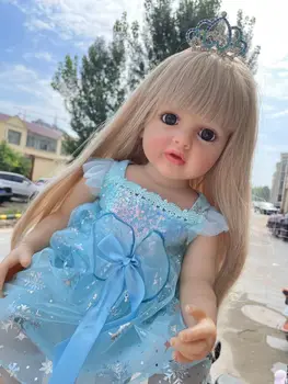 NPK Betty 55CM Reborn Baby Puppe Volle Körper Silikon Wasserdichte Kleinkind Mädchen Puppe Prinzessin Lebensechte Sof-Touch