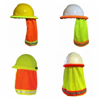 Sommer Schatten Reflektierende Cap Cover Safety Hard Hat Neck Shield Helme Reflektierende Streifen Nützlich für Bauarbeiter