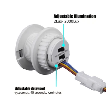 Home-Licht-Sensor Zeit Verzögerung Einstellbar 110V-220V Empfindliche LED PIR Infrarot Motion Sensor Detektor Licht Schalter Modus-Schalter