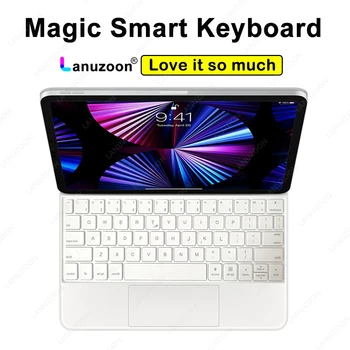 LANUZOON AJ5 Magic Smart Tastatur Fall Für iPad Pro 11 12.9 Air 4 5 Mini 6 Cover Bluetooth Touchpad Backlits Koreanisch Portugiesisch