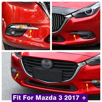 Front Stoßstange Nebel Lichter Lampen Augenlid Augenbraue Dekoration Rahmen Abdeckung Trim Fit Für Mazda 3 2017 2018 Außen Zubehör