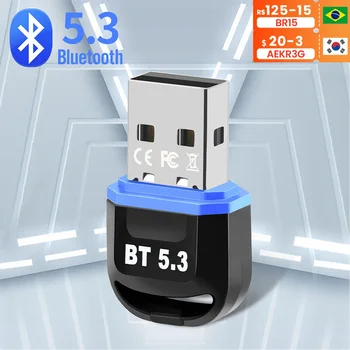 USB-Bluetooth-5.3 5.1-Adapter USB Bluetooth Empfänger 5.0 Dongle Adapter für PC USB-Sender Für Wireless-Lautsprecher, Audio-Maus