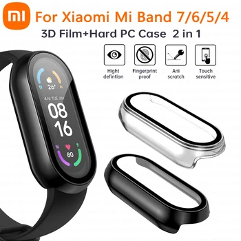 3D Screen Protector Full Cover Xiaomi Mi-Band 7 6 5 4 3 Glas Fall Film Xiomi Miband Nfc Schutzhülle Smart Armband Uhr Strap 7