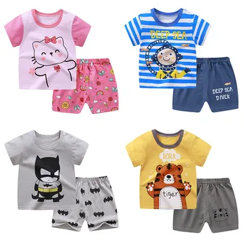 Mode Baby Jungen Anzug Sommer Casual Kleidung Set Top Shorts 2PCS Baby Kleidung Set Für Jungen Baby Anzüge Kinder Kleidung