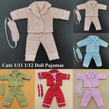 2023 Neue Puppe Pyjamas für OB11 Obitsu 11 Puppe Zubehör 1/11 1/12 Puppe Kleidung Schlafen Kleidung 1/12BJD Puppe Niedliche Kleidung