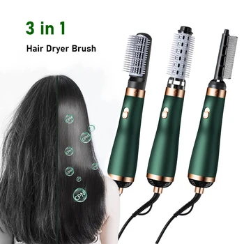 3 in 1 Trockner und Richt Pinsel Haar Elektrische Dreh-Frauen Haarglätter Professional Comb Curler Modellierung Kostenloser Versand