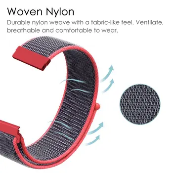 Nylon Schleife Straps Für Garmin Vivoactive 4 4s 3 Smart Uhr Band Frauen Armband Für Venu 2/2s SQ Vivomove HR Forerunner 645 245 MILLIONEN