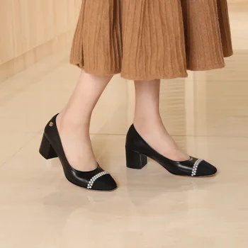 Mode Marke Frauen Schuhe aus Echtem Leder Pumpen