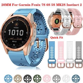 20MM Ersatz Silikon Uhr Band Straps Für Garmin Fenix 6S Pro 7 Easyfit-Armbänder Fenix 5S Plus MK2S Smartwatch Armband