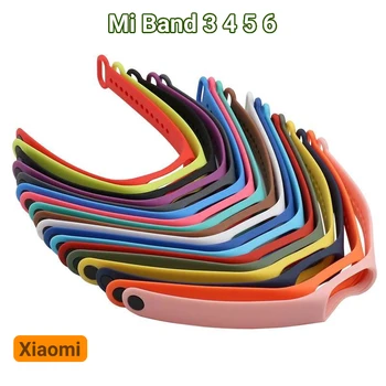 Silikon-Armband für Xiaomi Mi Band 3 4 5 6 Bunte Strap Xiaomi Smartwatch Männer Frauen Soft MiBand Armband Ersetzen für Xiaomi