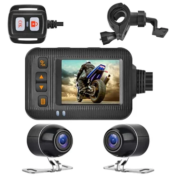 Motorrad Kamera DVR 1080P Motorrad Dashcam 2 Zoll Vorne und Hinten Wasserdichte Kamera Video Recorder DVR Schwarz Nachtsicht Boxs
