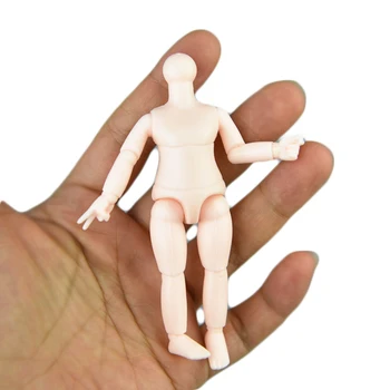 Kleine Mini Ob11 1/12 Puppe Körper Bjd Puppe Weiße Haut 9,5 cm Höhe Multi-joint Körper