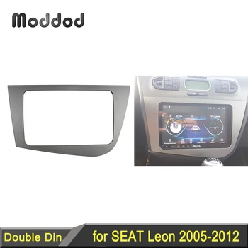 Radio Fascia für Seat Leon Doppel Din Head Unit Stereo-Panel Dash Montage GPS Navigation Installation DVD Trim Gesicht Rahmen Lünette