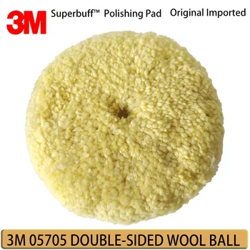 Echte 3M05705 Gelb doppelseitige Wolle Ball Poliert Wolle Rad Schloss Schraube Wachs Kratzer Grobe Wachs Wolle Disc