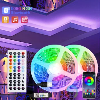 Farbe RGB 5050 LED Streifen Bluetooth-Band, Dekor für Zimmer LED 10m 15m 20m 30m PC TV Hintergrundbeleuchtung LED Neon Beleuchtung Cветодиодная лента