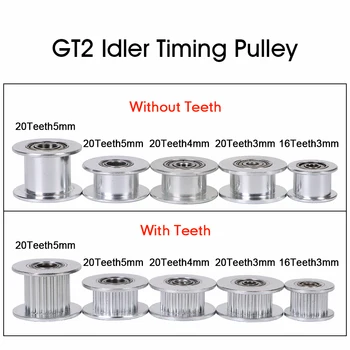 GT2 Idler Timing Pulley 16/20 Zahn Rad Bohrung 3/5mm Aluminium Getriebe Zähne Breite 6/10mm 3D Drucker Teile Für Reprap Teil