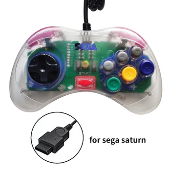 Sega Saturn Controller Transparent Wired Gamepad 6 Tasten Für ss-Schnittstelle Saturn Konsole