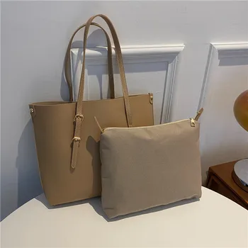 Mode Frauen PU Solid Color Schulter Messenger Bag Shopping Bag Casual Damen Große Kapazität Tote Handtaschen Tasche für Frauen