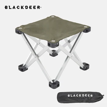 Blackdeer Tragbare Falten Camping Stuhl Faltbare Hocker Schwarz Kleine Aluminium Oxford Sitz Outdoor für Angeln Wandern Reisen