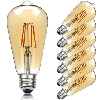 ST64 4W 6W 8W Edison LED Filament Bulb lamp 220V E27 Vintage Antike Retro Edison Ampulle Ersetzen Glühlampen Licht
