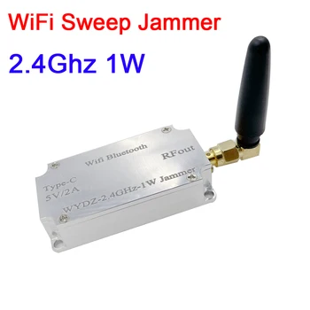 2,4-GHZ-WiFi-Sweep-Frequenz-Störsender 1W Verstärker mit Antenne TYP-C 2,4 G Bluetooth-Störungen Schild