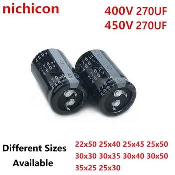2Pcs/Lot Nichicon 270uF 450v / 270uF 400V 450V270uF/ 400V270uF 22x50 25x40/45/50 30x30/35/40/50 35x25/30-Snap-in Netzteil Kondensator