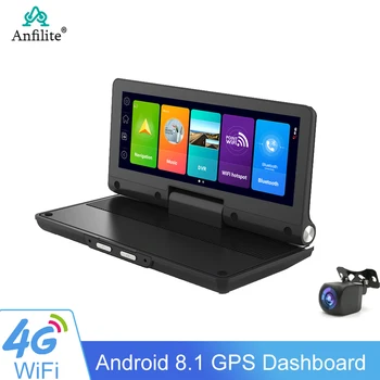 7 Inch 4G ADAS Auto DVR Kamera GPS Navigation FHD 1080P WIFI Android 8.1 Dash Cam Auto Video Recorder Dual Lens Dashboard Kamera