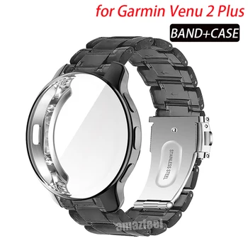 Case Protector Für Die Garmin Venu 2 Plus Smart Watch Klaren Harz Armband Für Garmin Vivoactive 4 Armband Volle Abdeckung Weiche Abdeckung
