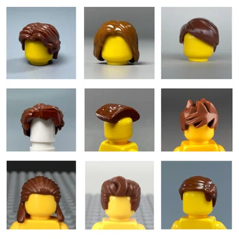 10pcs/lot MOC Ziegel Männliche Haare für 4cm Mini Puppen Körper Kompatibel mit gängigen Marken-Figuren Bausteine Spielzeug