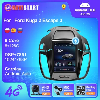 NAVISTART Tesla, Auto Radio Für Ford Kuga 2 Flucht 3 2012-2019 Android 10 Multimedia Android Video Player Navigation GPS Stereo