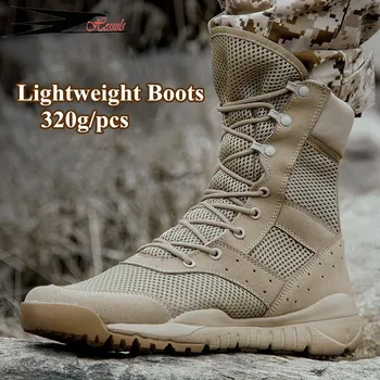 35 48 Größe Männer Frauen Ultrallight Outdoor Klettern Schuhe Taktische Ausbildung Armee Stiefel Sommer Atmungsaktives Mesh Wandern Wüste Boot