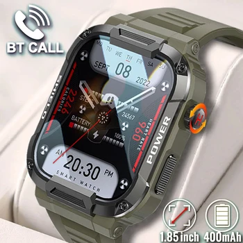 2023 Robusten Militärischen Smart Uhr Männer Für Android IOS Ftiness Uhren Ip68 Wasserdichte 1.85