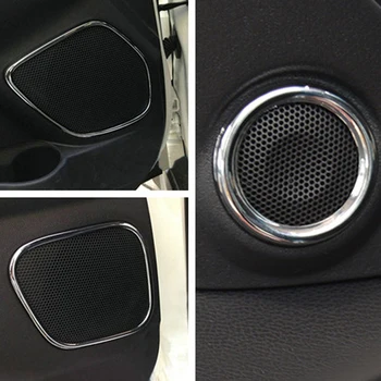Für Mitsubishi Outlander Sport ASX RVR 2013-2023 Chrom Tür Inneren Lautsprecher Hochtöner Rahmen Aufkleber Abdeckung Trim Auto Styling